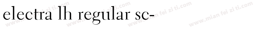 electra lh regular sc字体转换